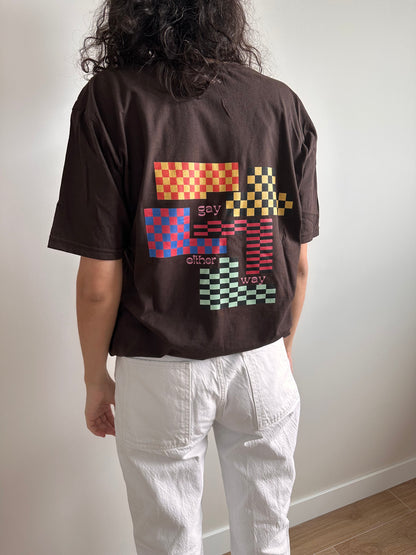 gayeitherway camiseta de cuello redondo con Tetris en la espalda