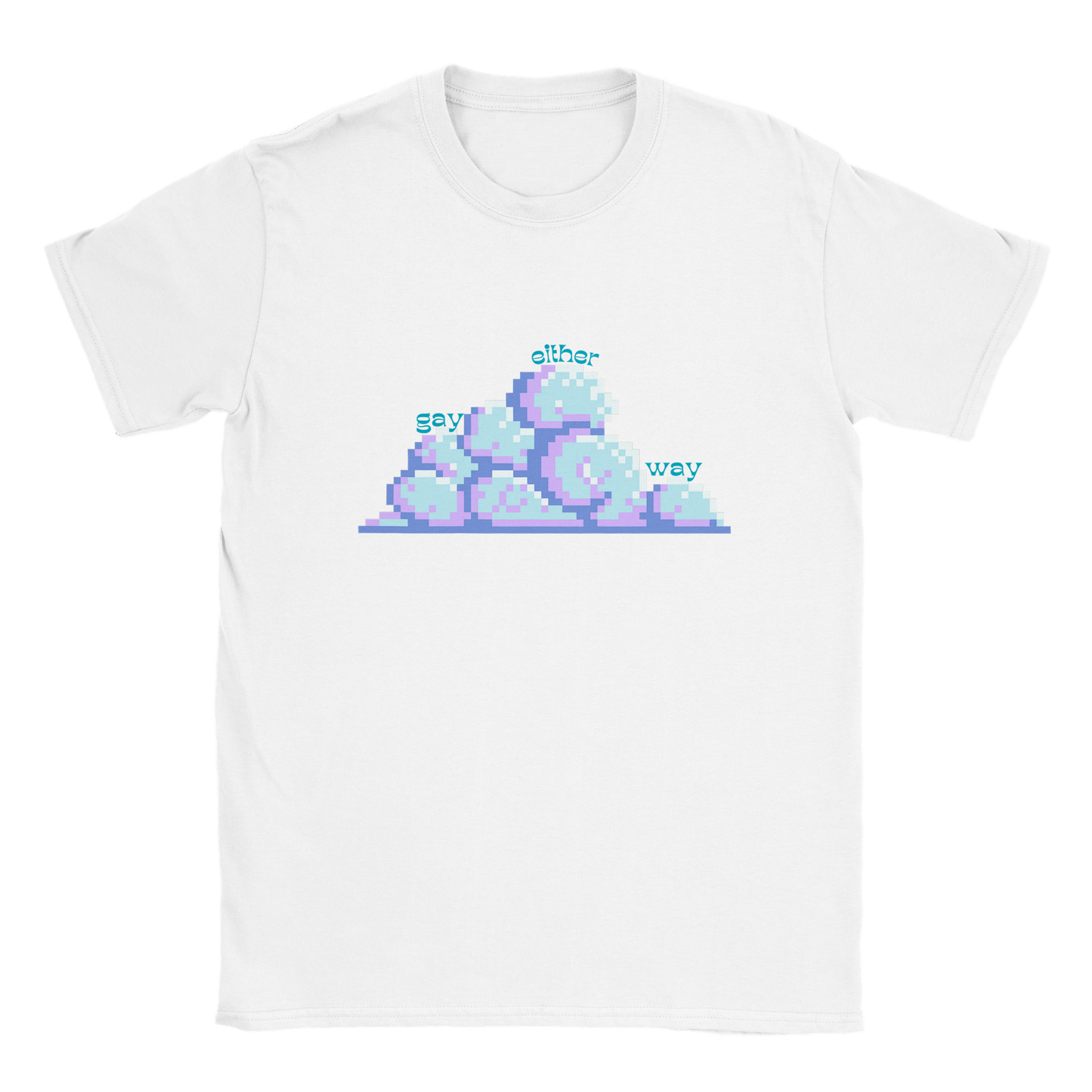 Pixel Clouds Crewneck T-Shirt