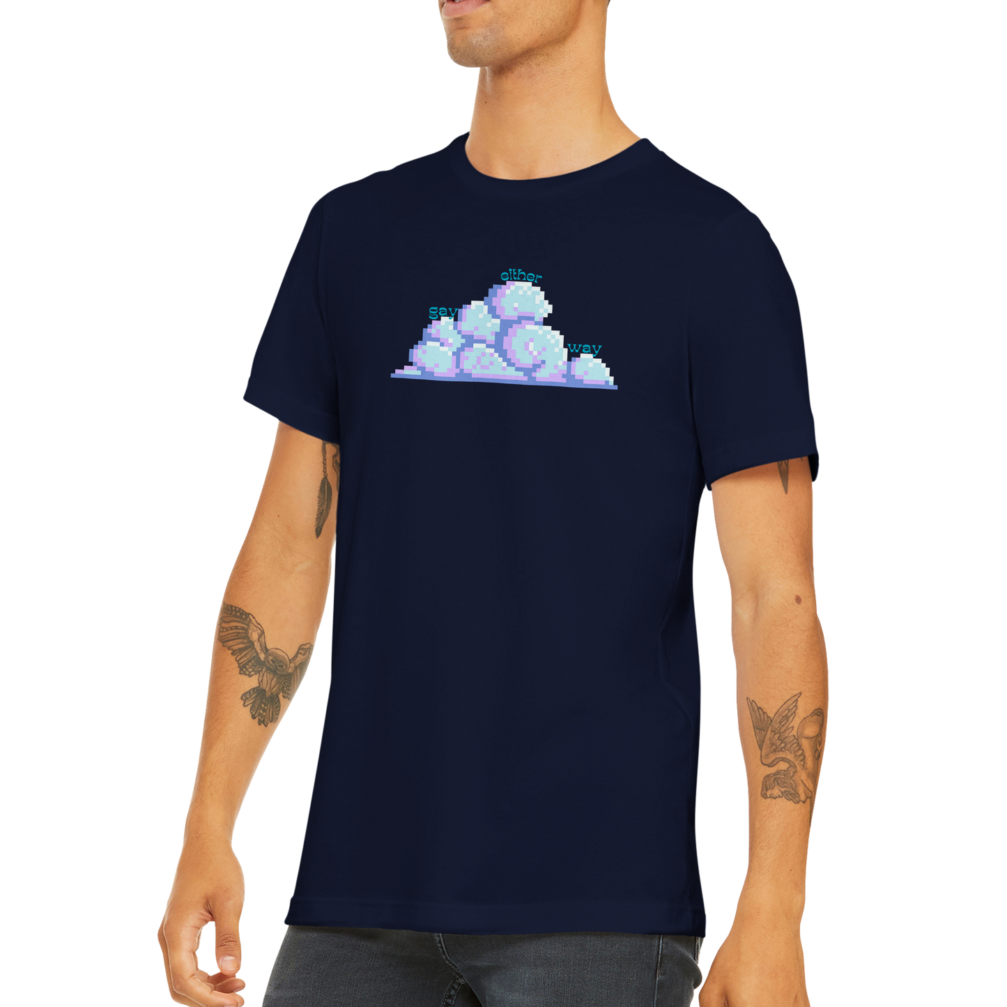 Pixel Clouds Crewneck T-Shirt