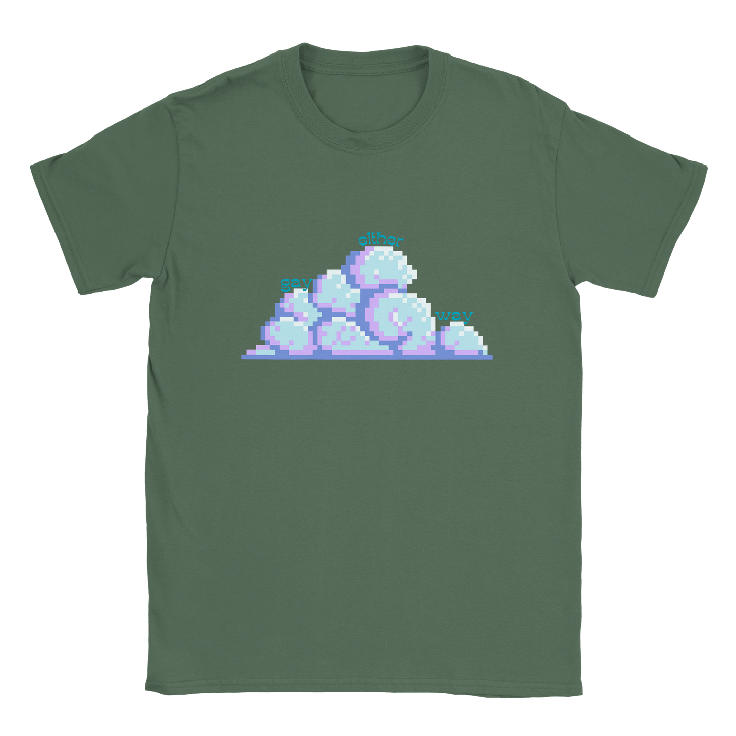 Pixel Clouds Crewneck T-Shirt